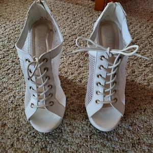 Womens white wedges